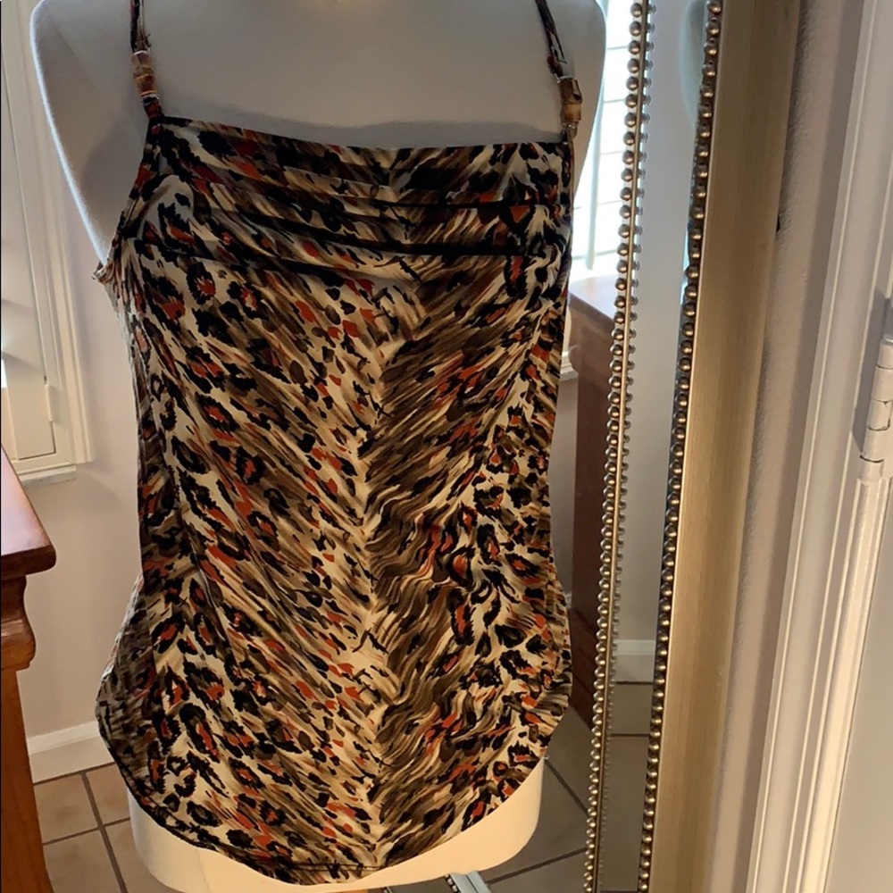 Sushi Flowers Animal Print Tank size small